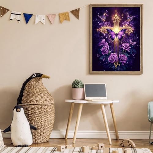 Arttoplus Religious Cross Diamond Art Kits for Adults Beginner 12x16 inch - color: G9360-US