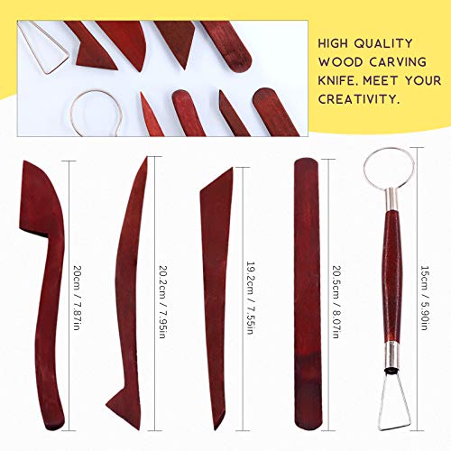 Swpeet 29Pcs Hand Modeling Clay Sculpting Tools Kits, Ball Stylus Tool, Wooden Dotting Tools, Rubber Tip Pens, Sculpture Knives, Ceramic Pottery Tools Sculpting Kit for Making Modeling Clay - color: N0.6 28Pcs Modeling Clay Sculpting Tools Kit