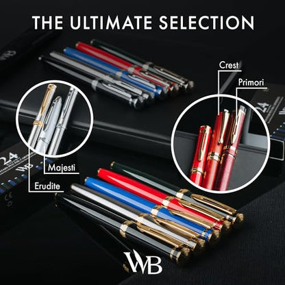 Wordsworth & Black Luxury Fountain Pen Set for Writing, Medium Nib, Black - color: Black Gold, style: Medium Nib