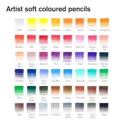 Winsor & Newton Studio Collection, Colour Pencil Box Set of 50 - style: 50 Color Pencils