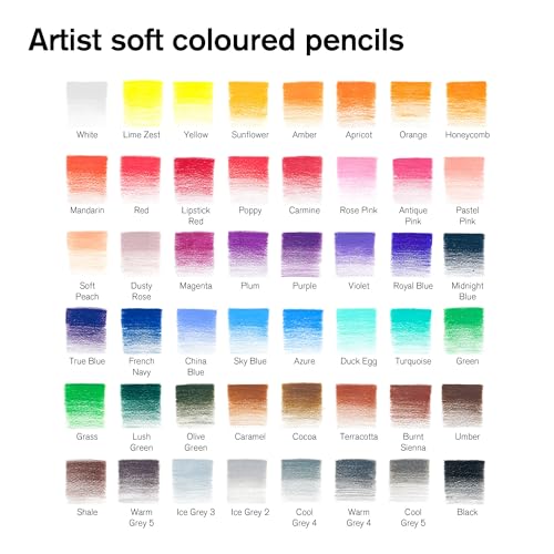 Winsor & Newton Studio Collection, Colour Pencil Box Set of 50 - style: 50 Color Pencils
