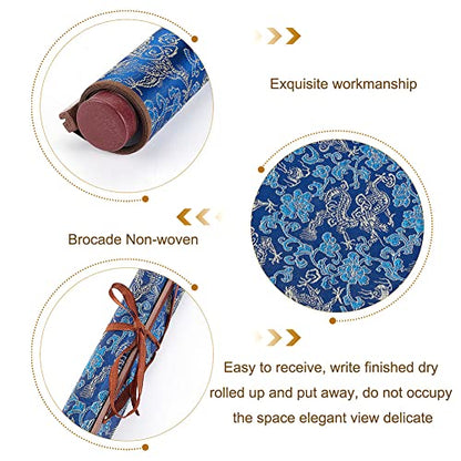PH PandaHall 4pcs No Ink Chinese Calligraphy Set Reusable Water Writing Magic Cloth Scrolls Chinese Traditional Calligraphy Writing Brushes Pens for Beginners Professional Practice Chinese New Year