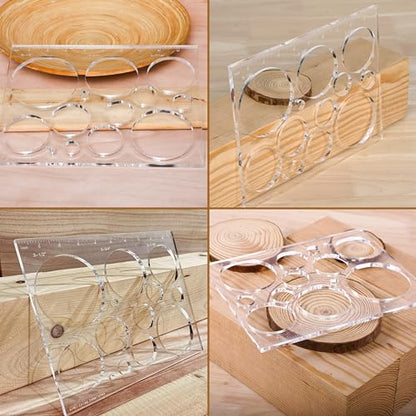 10 * 7.9 inches 13 in 1 Router Jig Kit for Woodworking - Bowtie, Circle Inlay & Decorative Templates - style: 1 Pack Circle