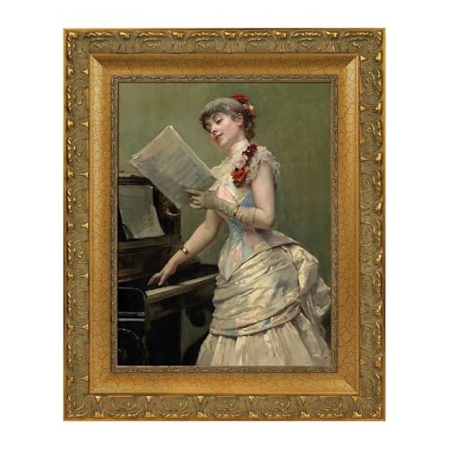 16x20 Solid Wood Ornate Frame for Elizabeth Portrait Paintings,Gold | Easy DIY Assembly,2.8" Face Width,No Glass & Back,Wooden Frame Gallery Wall Decor for Home Office Museum Library Book Shop - color: Gold-DIY, size: 16x20"