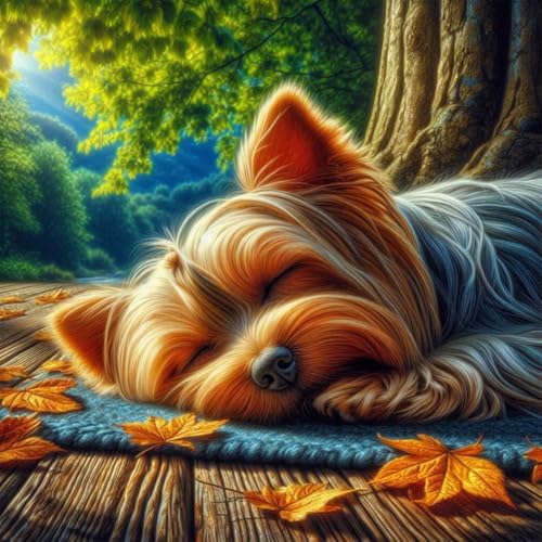 Reluohuo Dog Diamond Art Kit for Adult Full Drill Diamond Painting Kit | Diamond Art Kit for Beginner Round Full Drill Acrylic, DIY Art Craft for Wall Decor Holiday Gifts 12x12 Inch - color: Dog