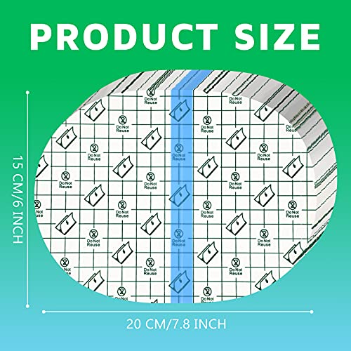 Nuanchu 50 Pcs Waterproof Bandages Second Skin Tattoo Cover, 5.9 x 7.8 Inch | Transparent Film Dressing, Adhesive Tattoo Aftercare Tape Bandages for Post Surgical Wound, Swimming, Shower Wrap Protection - size: 5.9 x 7.8 in (50 Pack)