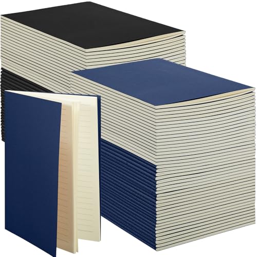 Mimorou 100 Pcs A5 Journals Notebooks Bulk,Black,Navy,Lined - color: Black, Navy, style: Lined