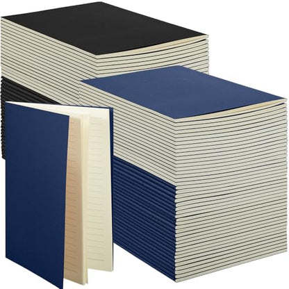 Mimorou 100 Pcs A5 Journals Notebooks Bulk,Black,Navy,Lined - color: Black, Navy, style: Lined