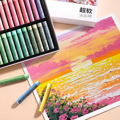 rubens 36 Macaron Colors Soft Oil Pastels,Creamy & Easy Blending - color: 36 Macaron Colors