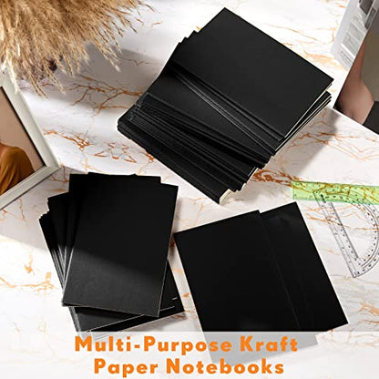 Mimorou 100 Pcs A5 Journals Notebooks Bulk,Black,Blank - color: Black, style: Unlined