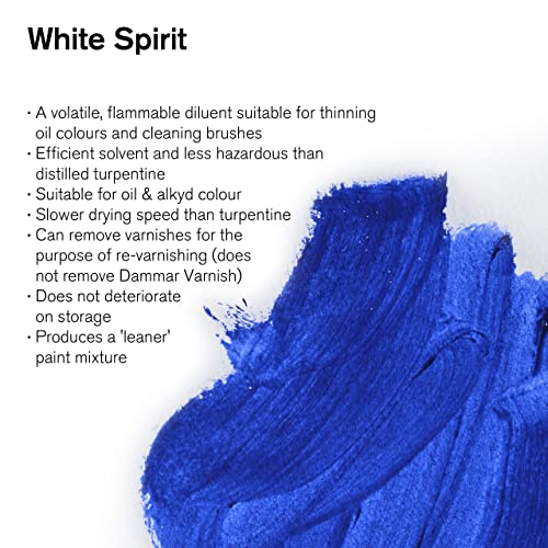 Winsor & Newton Artists' White Spirits, 1 Litre (33.8-oz) Can | Petroleum Distillate, Makes Leaner Mixture with Color, Evaporates Quickly, Suitable for Oil & Alkyd Color - color: Artists' White Spirits, style: 33.8-oz Can