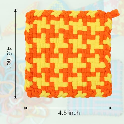 IQKidz Weaving Loom Kit for Girls Ages 8-12, DIY Arts and Crafts for Kids and Adults, Great Toy Gifts for Beginners 6-8 9 10 11 12, Potholder Knitting Loom with 224 Refill Loops - size: Integrated Loom