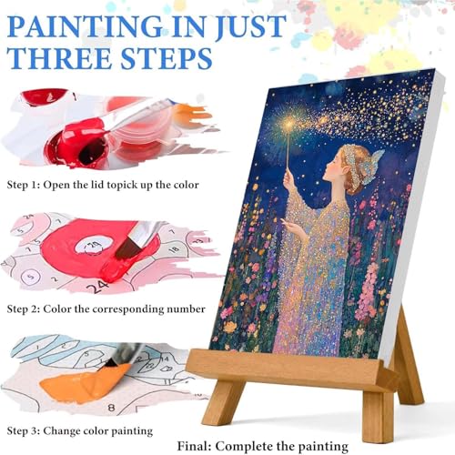 niurenmaoyi Elf Paint by Numbers Kit for Adult Beginner,16X20in - color: Adults' Paint-By-Number Kits-0521-05