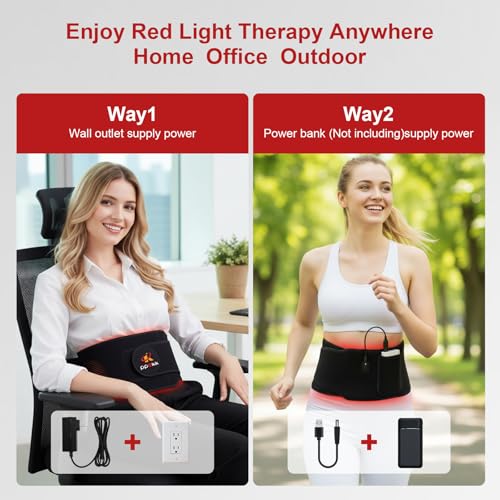Red Light Therapy for Body,150 LEDs Infrared Light Therapy Wrap Belt for Waist,Upgraded 3 in 1 Led Beads,660nm Red Light &850nm Near Infrared Light Device for Back with Timer - size: 150LEDS