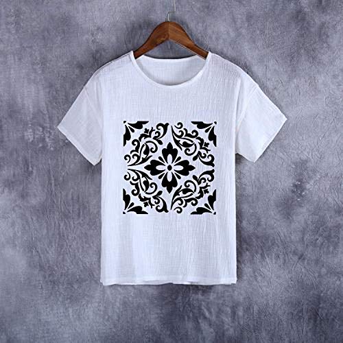 6 Pcs Small Pattern Mandala Stencils Reusable Mandala Dot Painting Templates DIY Floral Spray Paint Stencil Drawing Craft Stencil for Wood Wall Tile Floor Canvas Fabric Furniture Rock Concrete (6x6) - color: Delicate Style