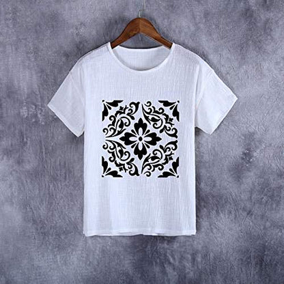 6 Pcs Small Pattern Mandala Stencils Reusable Mandala Dot Painting Templates DIY Floral Spray Paint Stencil Drawing Craft Stencil for Wood Wall Tile Floor Canvas Fabric Furniture Rock Concrete (6x6) - color: Delicate Style