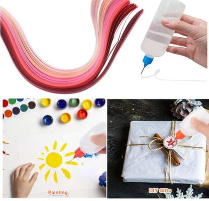HLLMX 12 PCS Plastic Squeezable Tip Applicator Bottle with Needle Tip Caps Glue Bottle Applicator for Paint Quilling Craft, Glue, Liquid, Alcohol Ink, Acrylic Painting 10ml (0.3 oz)