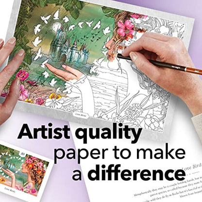 Castle Arts Fantasy Coloring Book for Adults - 36 Curated Designs | Fantastic dreamscapes curated by in-house artists to help you relax - color reference guide, no-show-through paper - color: Fantasy