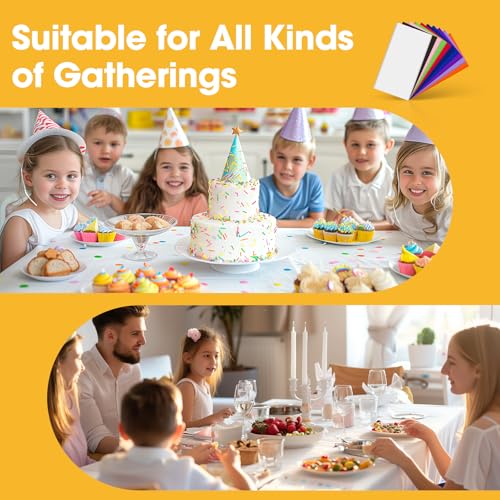 Niuara White Plastic Table Cloth Disposable, 8 Pack, 54 x 108 in | Rectangle, 6 ft Tables, Party Holiday Gathering - color: White, size: 54" x 108" - 8 Packs