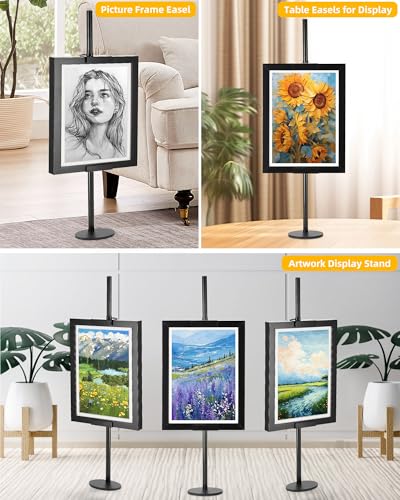 Table top easels for display,picture stands for display，Adjustable for Frames Up to 29" H，Frame Holder Stand Table Easels for Display，Metal tabletop easel Stand for Picture Frames, Artwork, Canvas