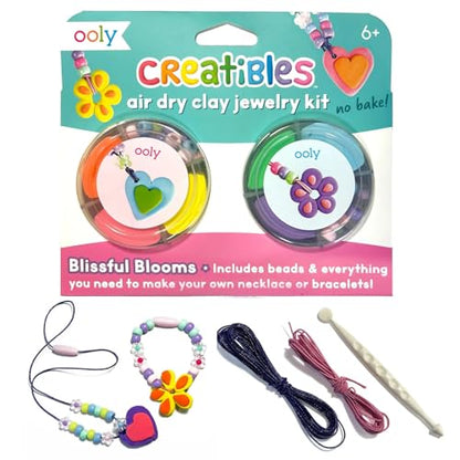 Ooly Air Dry Clay Bracelet & Necklace Jewelry Kit, 2 Reusable Cases, 6 Colors - style: 6 Colors Jewelry Kit