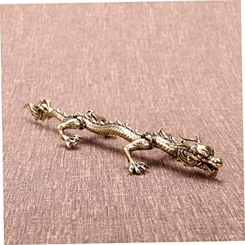 LIFKOME Dragon Pen Holder Desktop Ornament Antique Dragon Model Multi-Functional Calligraphy Brush Stand Unique Decorative Writing Rack for Home Office