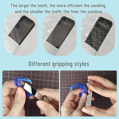 stedi Hobby Model Polishing Tools 3 PCS, Precision Glass Polishing Files | #320-400 Grit, #400-600Grit, #10000 Grit - style: 3 PCS Glass Files