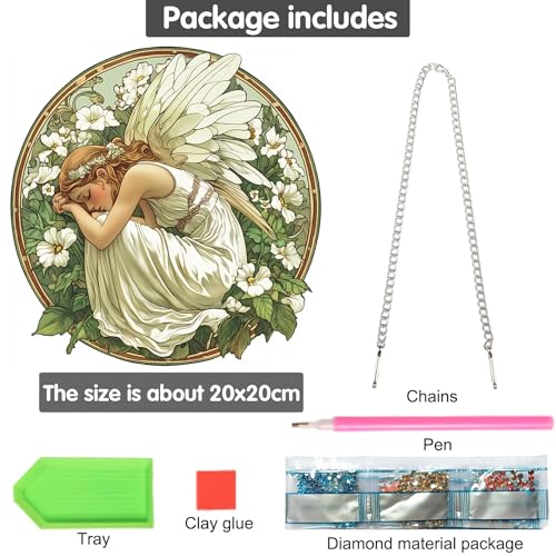 Bimkole Angel Woman Hanging Diamond Pearl Art Kits for Adults Pendant C3 - color: Hanging-Angel Woman