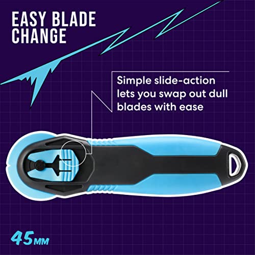 Zoid 45mm Rotary Cutter with Grip, Fabric Cutter Wheel, Rotary Cutter Blade, Mat Cutter, Craft Cutting Tool, Freehand Tool For Fabrics, Mats and Multiple Projects, Tbd - size: 45mm