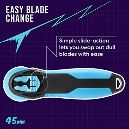 Zoid 45mm Rotary Cutter with Grip, Fabric Cutter Wheel, Rotary Cutter Blade, Mat Cutter, Craft Cutting Tool, Freehand Tool For Fabrics, Mats and Multiple Projects, Tbd - size: 45mm