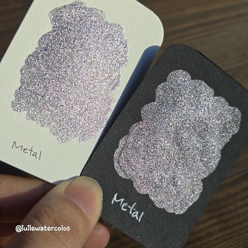 IUILE Handmade Watercolor Paints - Chic Tinsel 2024 Dot Card (5 colors). Chrome, Metallic, Shiny, Shimmer - color: Chic Tinsel 2024 Dot