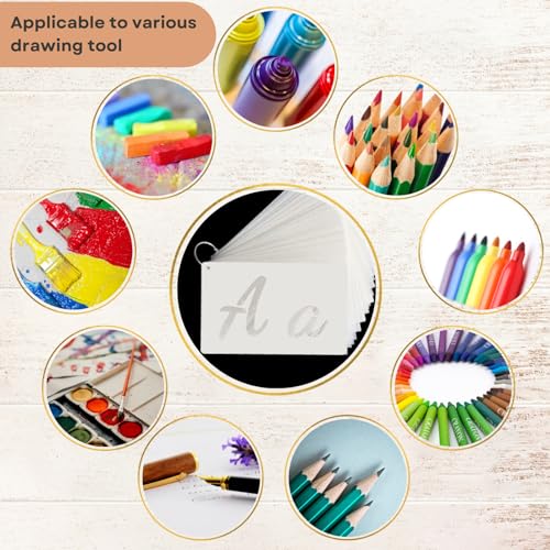 45Pcs Letter Stencils Set, 4 & 2 Inch Reusable PET Painting Stencils
