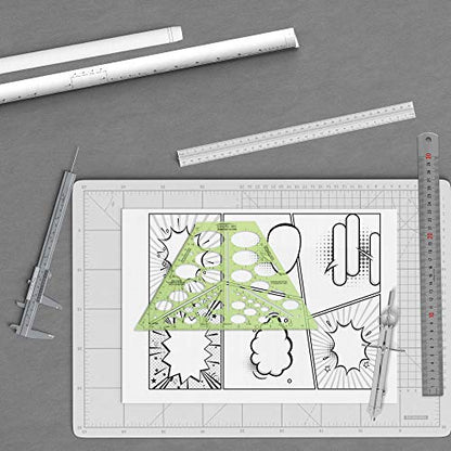Pacific Arc Isometric Ellipse Template Guide, 38 Ellipses of 35 Degrees ranging from 1/8 inch to 1 and 9/16 inch - style: Iso Metric Ellipse