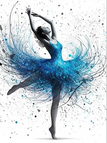 Diymood 5D DIY Diamond Painting by Number Kits for Adults, Dancer Diamond Painting Paint with Diamonds Arts Modern Full Drill for Bedroom Living Room Decor 16x20inch - color: colorful