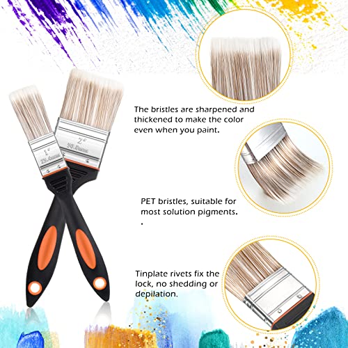 CHENGU 5 Piece Paint Knives Palette Knife Set with Fan Brush for Oil Canvas