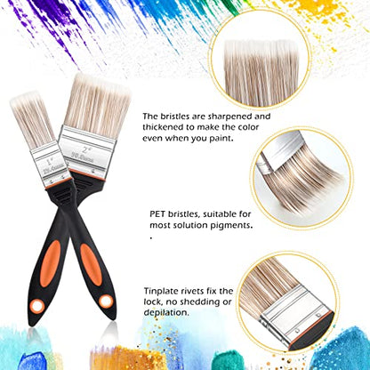 CHENGU 5 Piece Paint Knives Palette Knife Set with Fan Brush for Oil Canvas