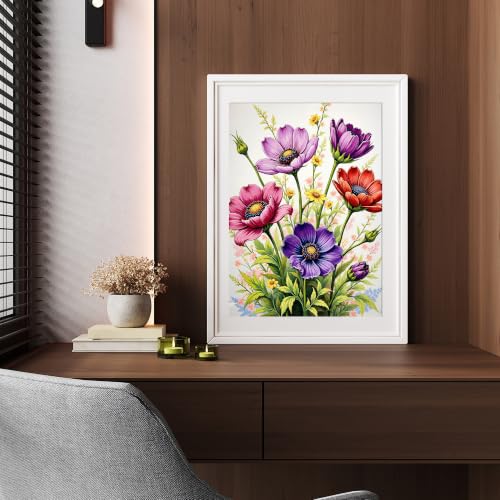 YOYA 2 Pack 5D Flowers Diamond Art Kits for Adults 12x16 Inch - color: Flowers 041