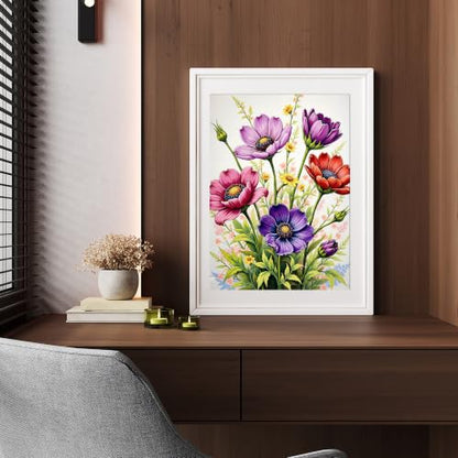 YOYA 2 Pack 5D Flowers Diamond Art Kits for Adults 12x16 Inch - color: Flowers 041