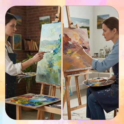 2 Pcs No.20 Palette Knife, 22mm Width Pallet Paint Spatula Stainless Steel Oval Art Spatula with Wood Handle Metal Paint Pallet Knife for Acrylic Painting Oil Canvas Mixing Spreading Cake Decorating