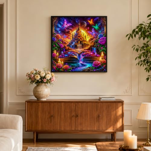 5D Dream Book Castle Diamond Painting Kits for Adults 13.7x13.7 Inch - color: KM1235-1