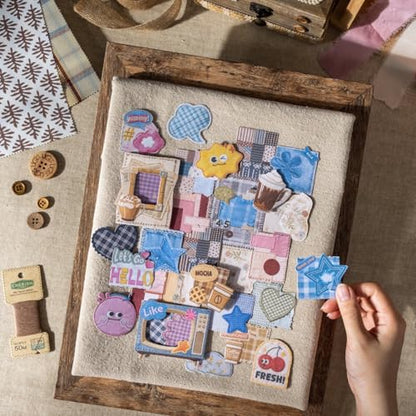 180 Pcs Faux Embroidery Scrapbook Stickers for Junk Journaling - color: Sewing Diary