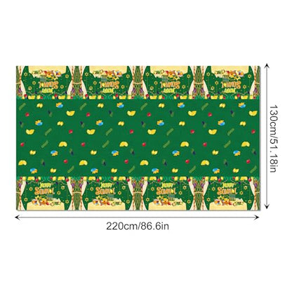 1Pc Happy Sukkot Party Plastic Tablecloth 54 x 87 Inch Long Table Cover, Jewish Fiesta Party Tablecover for Sukkah Let's Rejoice Kids Baby Shower Birthday Dinner Picnic Kitchen Event - color: Happy Sukkot