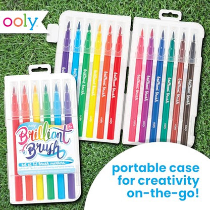 Ooly Brilliant Brush Calligraphy Pens, Set of 12, Dual Tip - style: Brilliant Brush