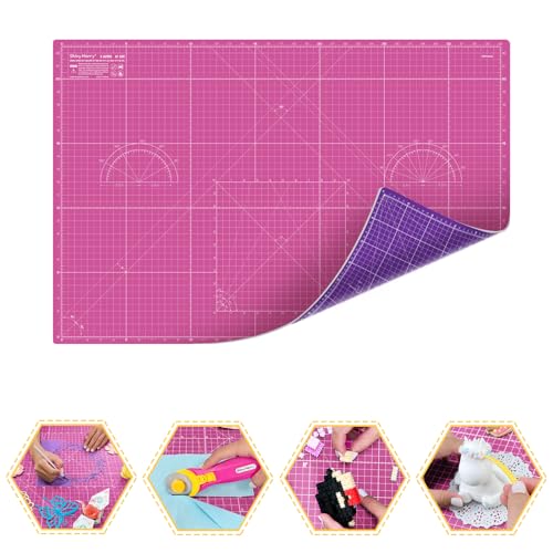 Self Healing Cutting Mat A1 24"x 36" Double Sided Pink Mat - color: Pink, size: A1 (24" x 36")