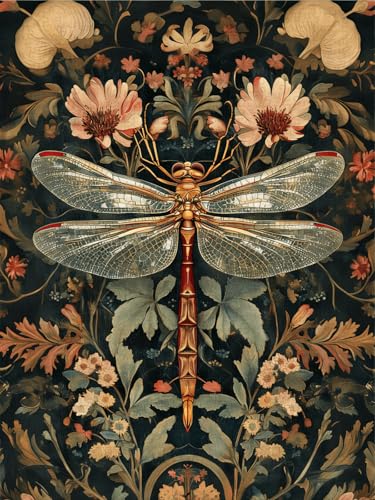 Dugsmgd Dragonfly Diamond Art Kits for Adults, Diamond Painting 12x16 in - color: Dragonfly