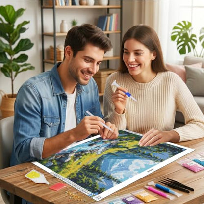HeeBenor 5D Landscape Large Diamond Painting Kits for Adults, 27.5" X15.7" - color: Landscape 055