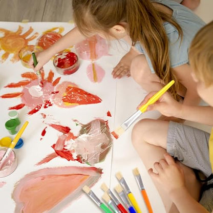 Joyooss Paint Brushes for Kids, 12 Pcs Flat Large Kids Paint Brushes Set - size: 12 Pcs Flat