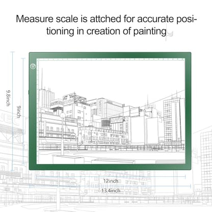 Rechargeable Tracing Light Box, LED Drawing Board for Kids Birthday Gift - color: GREEN, size: 10" x 15"