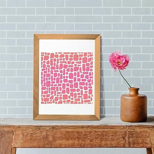 12 Pieces Brick Stencil Template, 6" x 6" Brick Wall Stencil Reusable Crafts Stencils for DIY Crafts Cookie Cake Journaling Scrapbooking Card Making Airbrushing Painting or Mixed Media (12-Brick) - style: 12-Brick