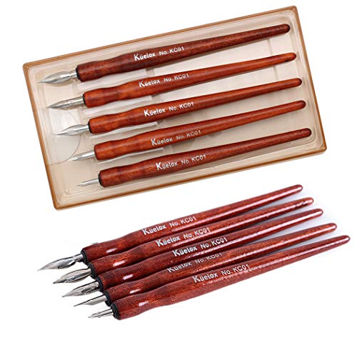 Redwood Professional Manga Pen Dip Pen Set Manga Cartoon Comic Drawing Painting Kit - 5 Pcs - color: Redwood